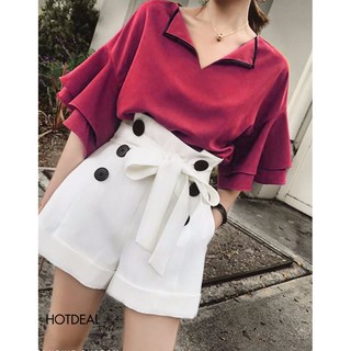 ÁO KIỂU TAY LOE CỔ BÉ