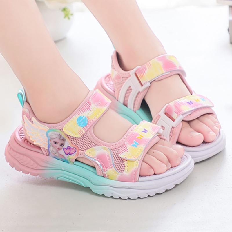 Xăng đan họa tiết công chúa Elsa xinh xắn cho bé gái