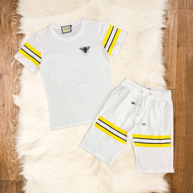 Freeship-Bộ thời trang nam hè ong sọc vàng