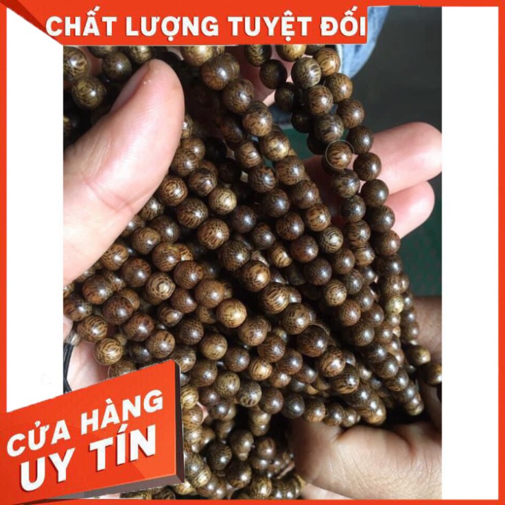 Trầm Hương Vòng Tay Trầm Hương Chuỗi Tràng Hạt 108 Trầm Cao Cấp 100% tự nhiên mùi thơm của Trầm [ Tặng hộp Gấm cao cấp ]