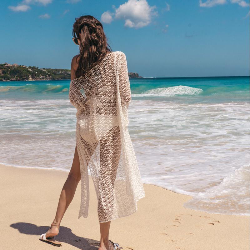 Bộ Bikini Kèm Áo Khoác Ren Thời Trang Quyến Rũ Cho Nữ