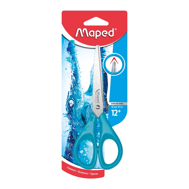 MAPED - Kéo PULSE Cá sấu đầu nhọn 16cm - 1 cái [Chính hãng]