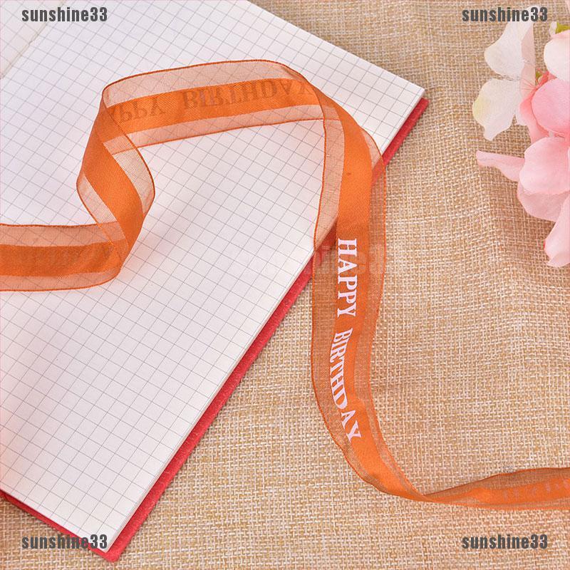 Cuộn Dây Ruy Băng Polyester In Chữ Happy Birthday 33