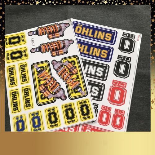 [CỰC RẺ] BỘ TEM GIẤY MẪU OHLINS CÁ TÍNH CHO AE BIKER