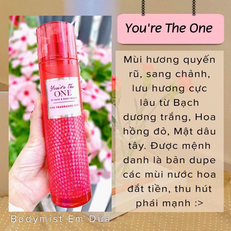 Xịt thơm toàn thân body mist Bath &amp; Body Works 236ML