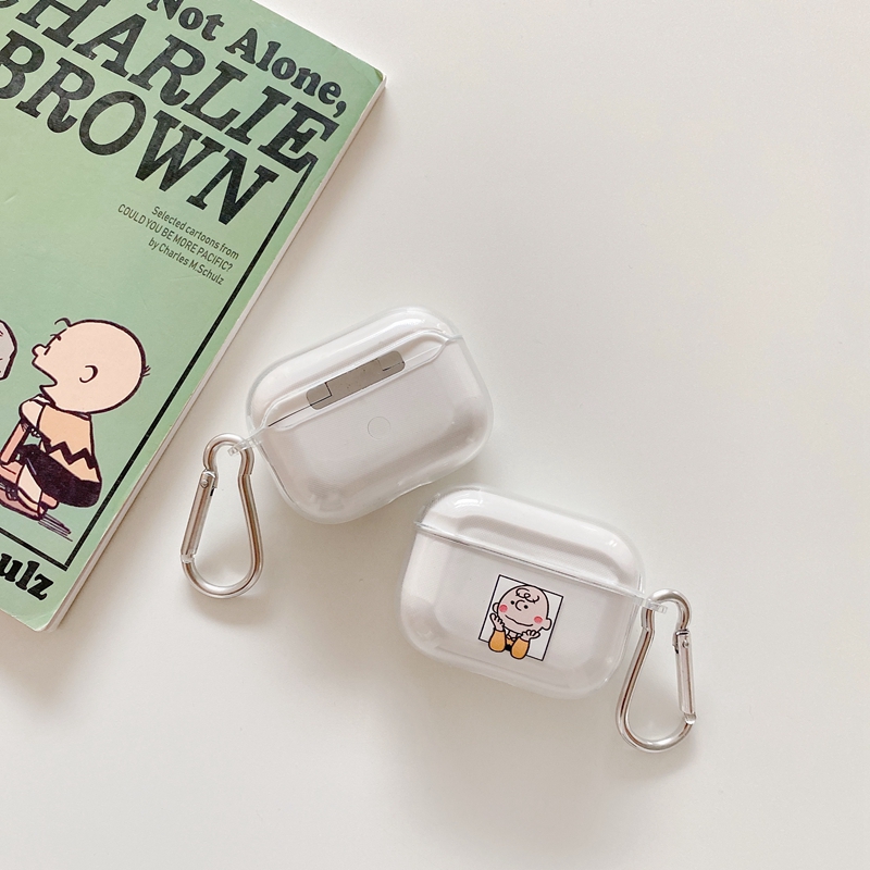 Ốp TPU dẻo trong suốt SUNTAIHO in hình gia đình Snoopy cho Apple Airpods Pro 3 Airpods 1/2