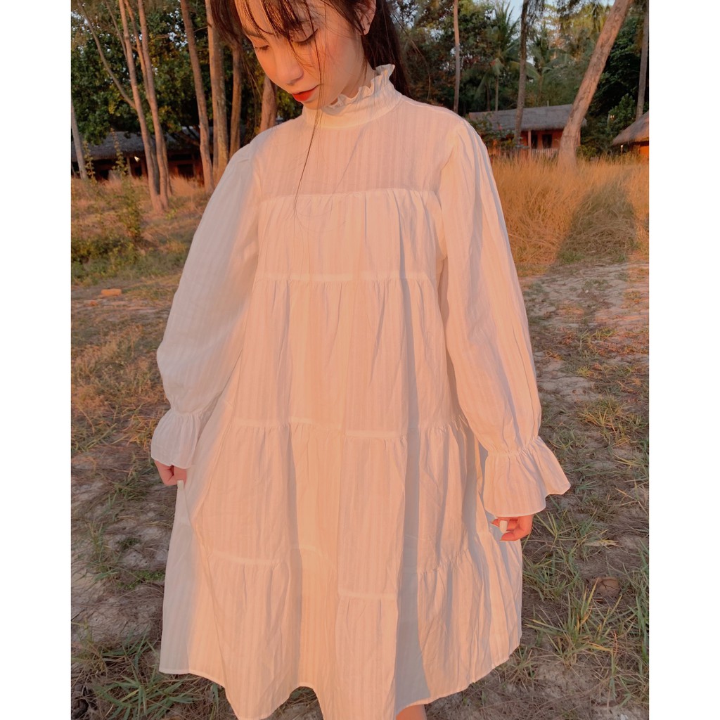 váy babydoll dáng dài cổ bèo cao VB94 1994closet | BigBuy360 - bigbuy360.vn