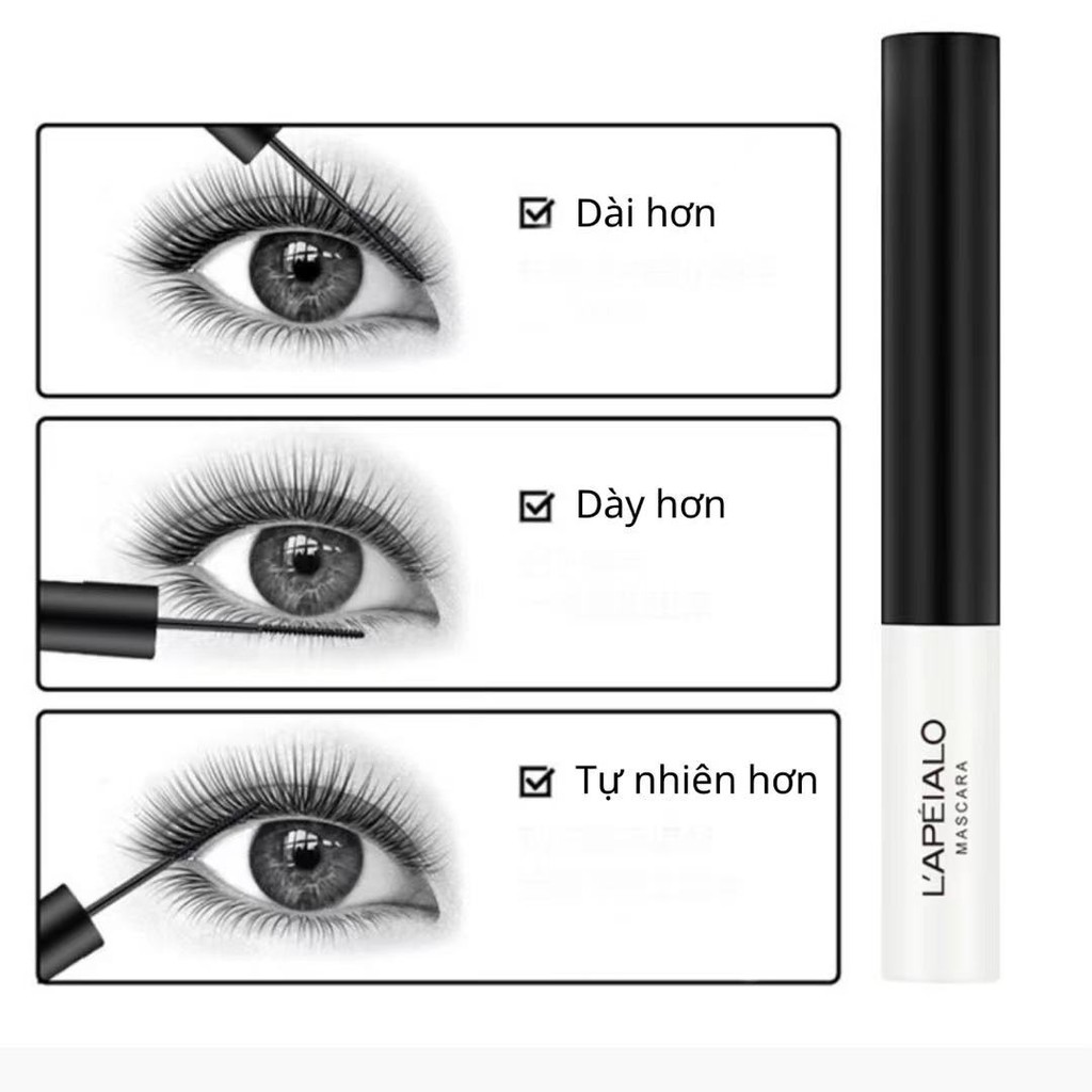 Chuốt mi Mascara LÁPÉIALO mascara giúp mi dày hơn dài hơn tự nhiên hơn | BigBuy360 - bigbuy360.vn