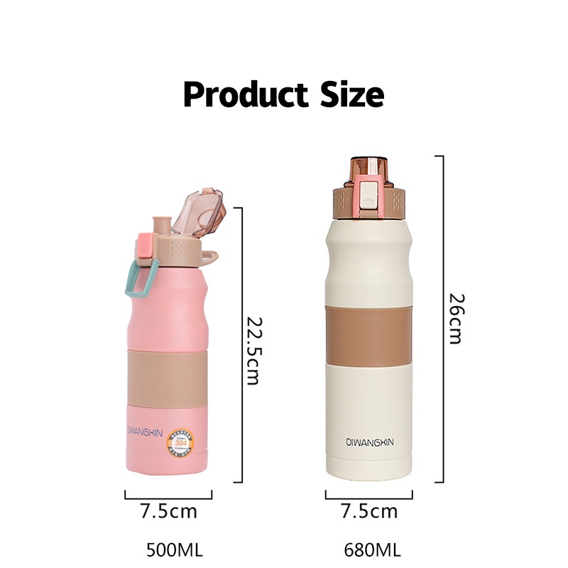 Mới Bình Nước Giữ Nhiệt Bằng Thép Không Gỉ Thiết Kế Sáng Tạo