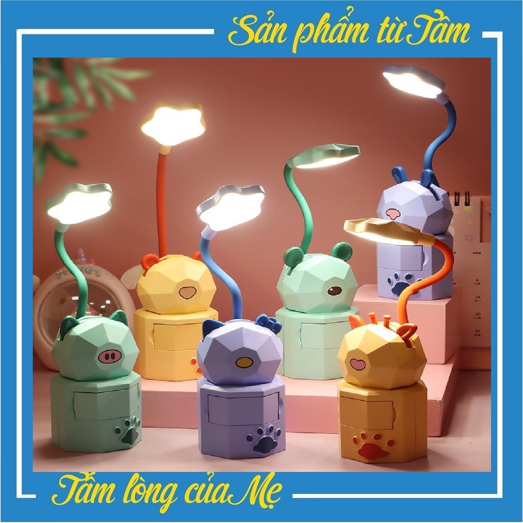 Đèn Đọc Sách Bảo Vệ Mắt Có Cổng Sạc Usb Họa Tiết Hoạt Hình Hộp