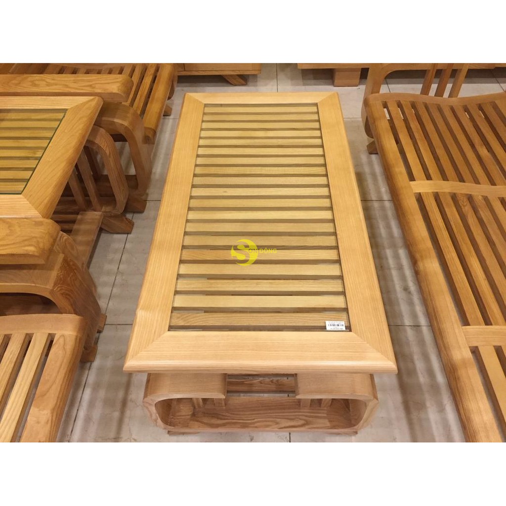 Bàn ghế gỗ sồi | sofa tay vuông lớn