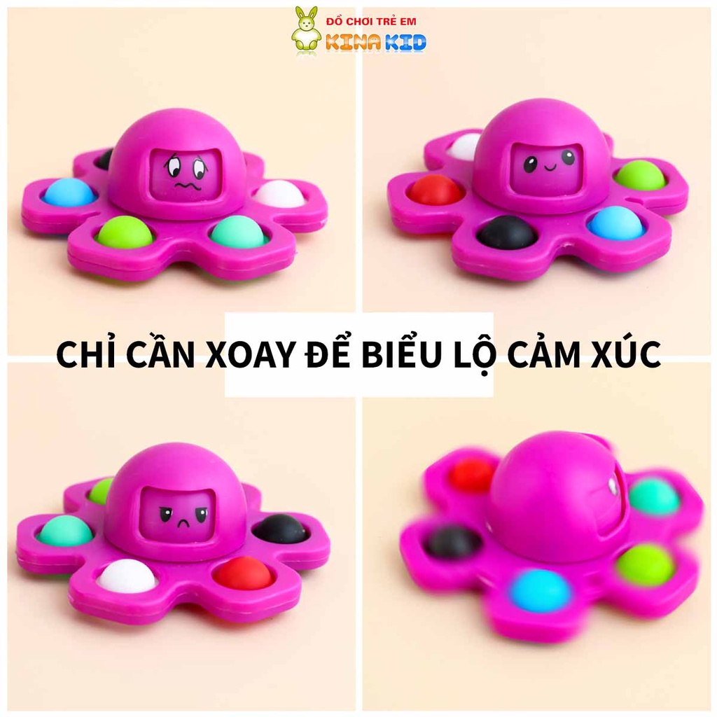 [Mã LIFE0503TOYS giảm 10% đơn 0Đ] Đồ Chơi Fidget Spinner Pop It, Con Quay Bạch Tuột Cảm Xúc, Giúp Giảm Căng Thẳng Cho Bé