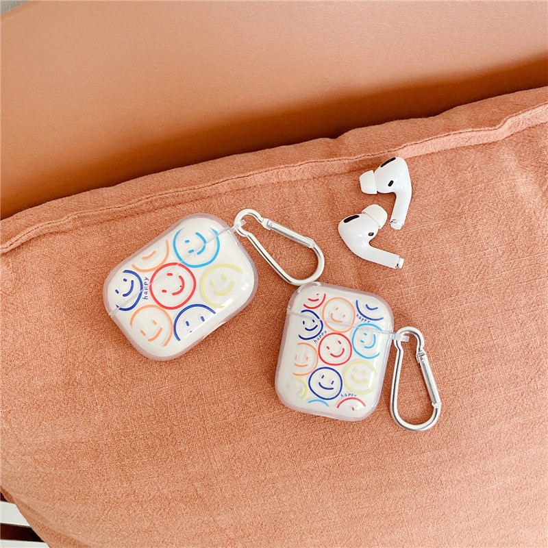 AirPods Pro AirPods 1/2 airPods Case Color Smiley Dust-proof headphone case Bluetooth headset case