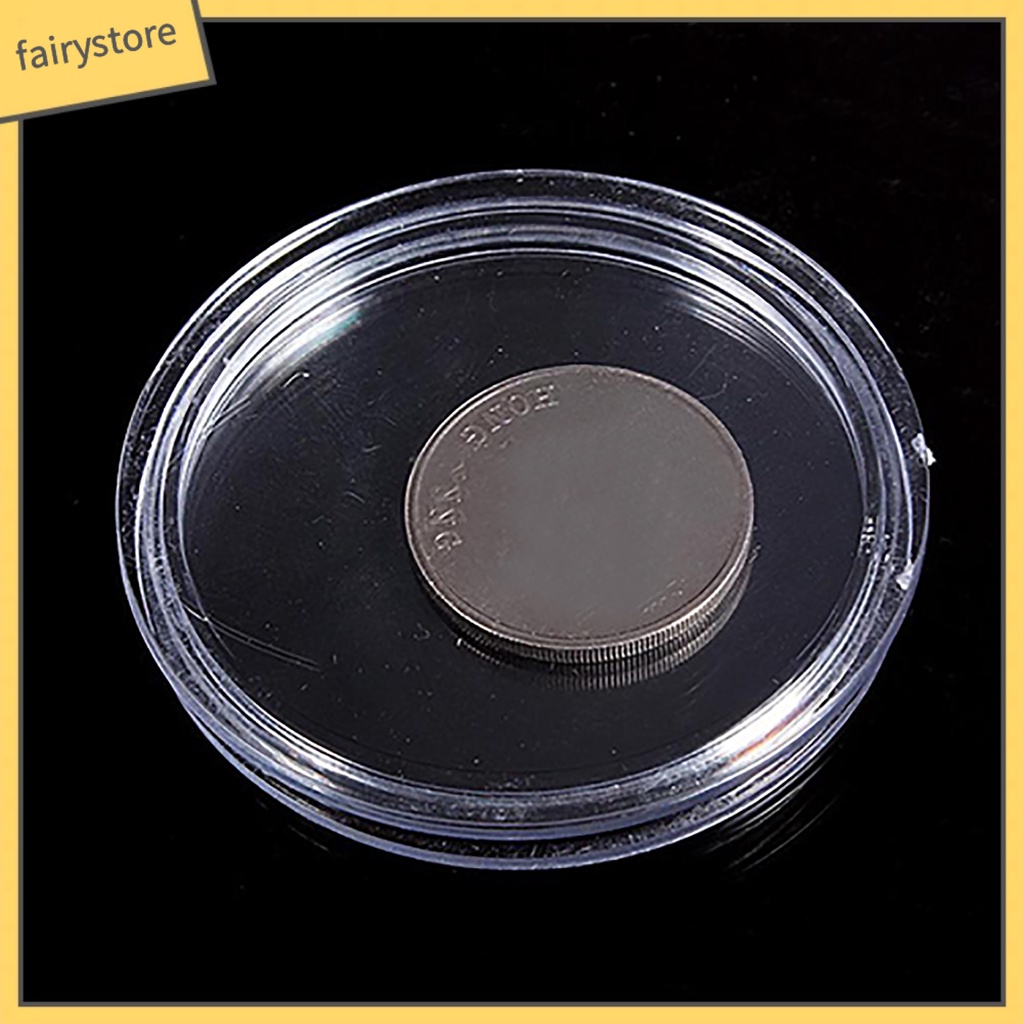 10 hộp đựng tiền xu trong suốt kích thước 18mm đến 50mm