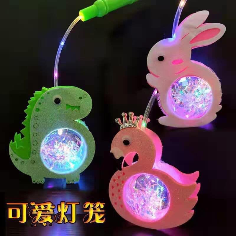 Đèn Lồng LED Hình Ngôi Sao Con Vật Hoạt Hình Cute Cho Bé, Đèn Trung Thu Phát Sáng Sử Dụng Pin AA Siêu Nghộ Nghĩnh