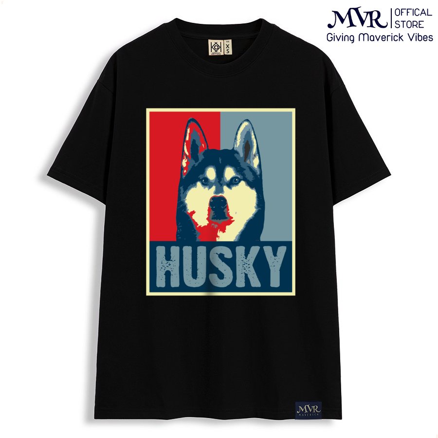 Áo thun nam nữ tay lỡ Chú chó Husky dễ thương cho sen iu boss MVR  KK3839
