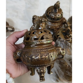 Đỉnh, lư 12 con giáp đốt trầm bằng đồng Lư xông trầm y hình hàng mới về