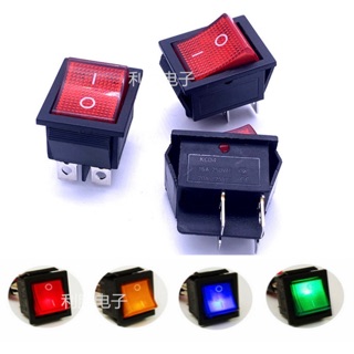 Công tắc bập bênh 220v 16A màu đỏ 4 chân