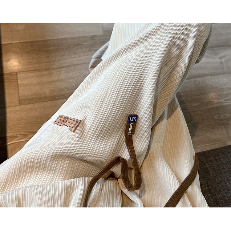 Quần Dài Lưng Cao Ống Rộng Phong Cách Hàn Quốc Mới 2022 Cho Nữ