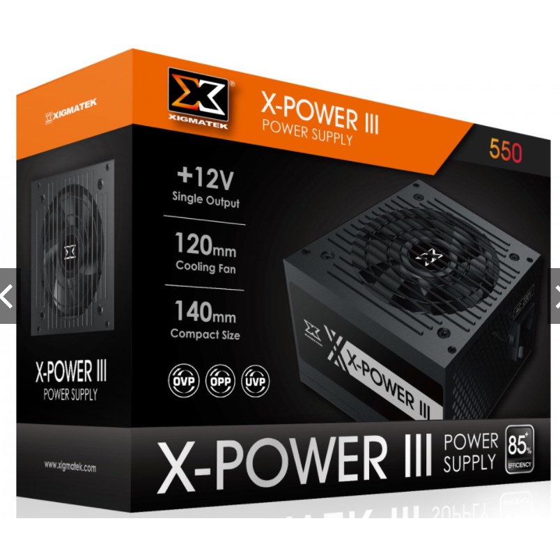 Nguồn XIGMATEX X-POWER III 550 500W Chính hãng (2x4+4pin, 6+2pin). VI TÍNH QUỐC DUY