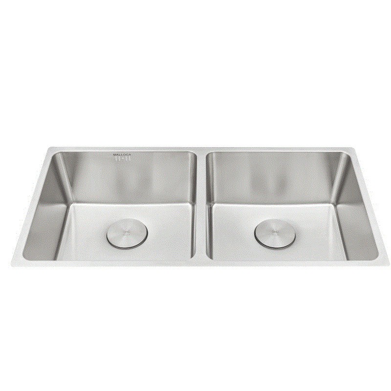 Chậu rửa chén inox Malloca MS 6075, bồn rửa bát inox 304, 2 xả tràn mới, Cam kết chính hãng