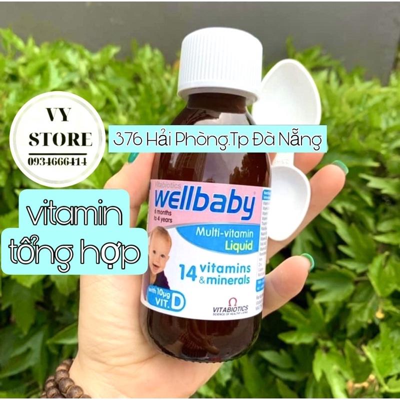 Vitamin tổng hợp Wellbaby cho bé 150ml [ Anh] date xa