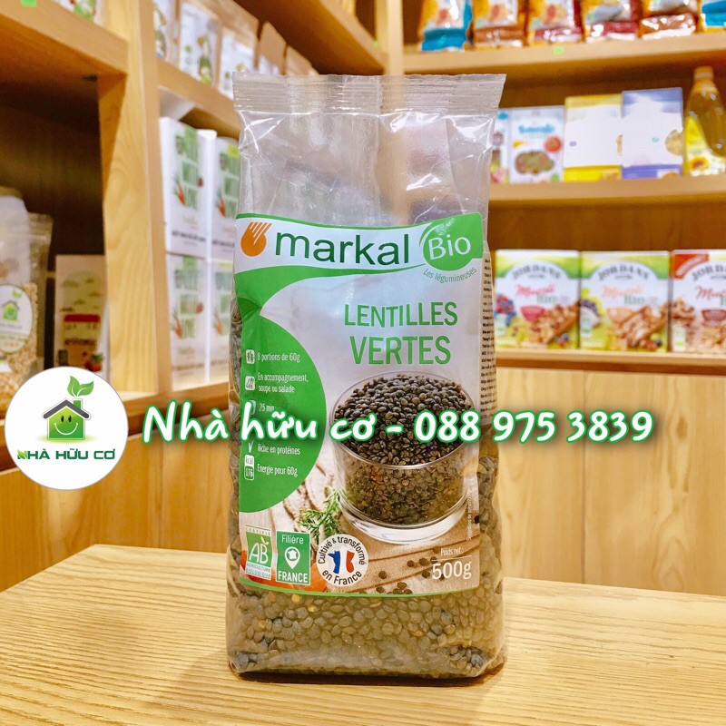 Đậu lăng xanh hữu cơ Markal 500gr - Date: 7/2022 - Nhà Hữu Cơ