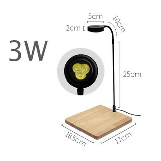 Đèn led kệ gỗ 3w - đèn led thủy sinh 3w