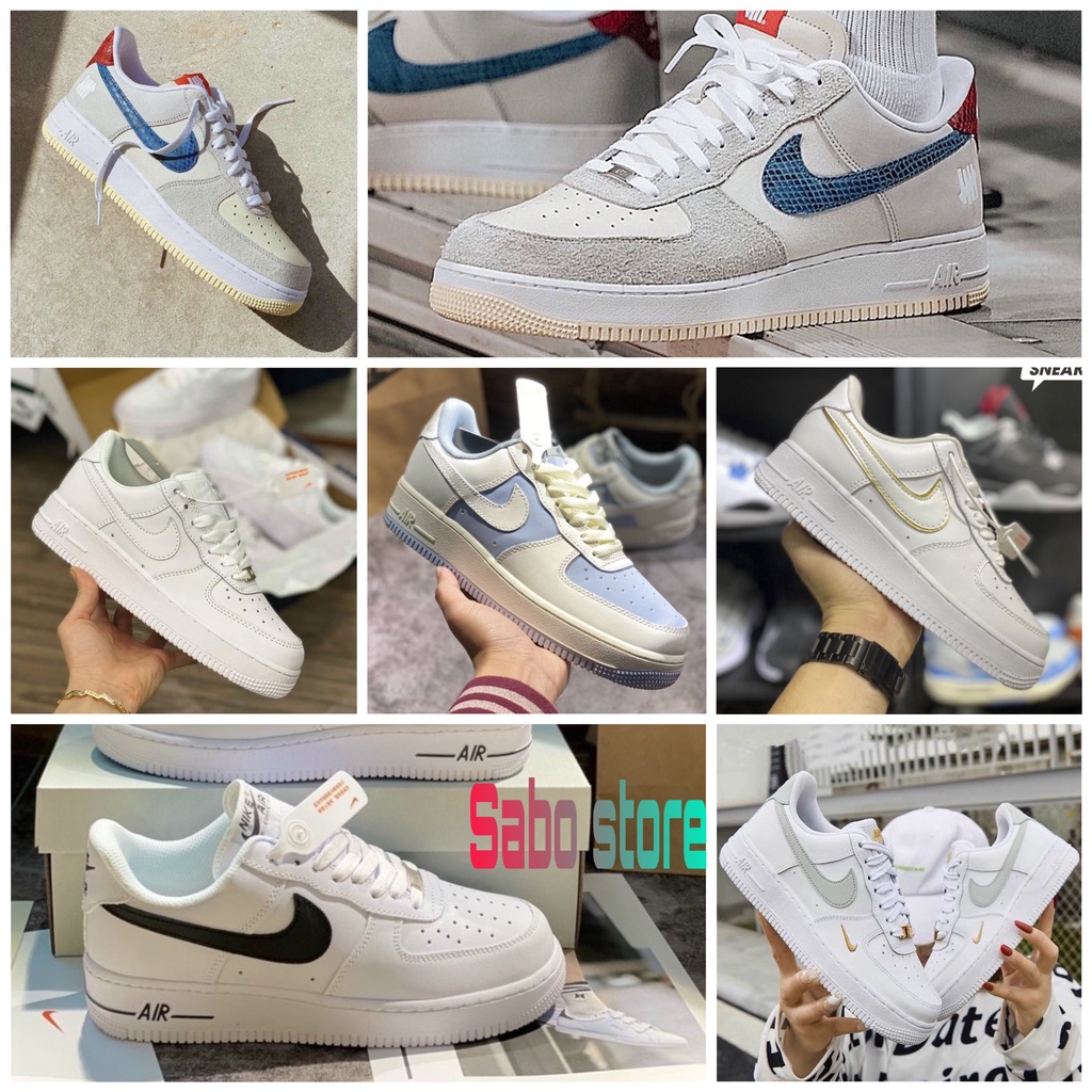 Giày thể thao ni.ke AF1 Trắng, Vệt Đen, AF1 Dunk sp, Sneaker NK Air Force 1 mẫu mới cực chất đủ size nam nữ - SALE SỐC