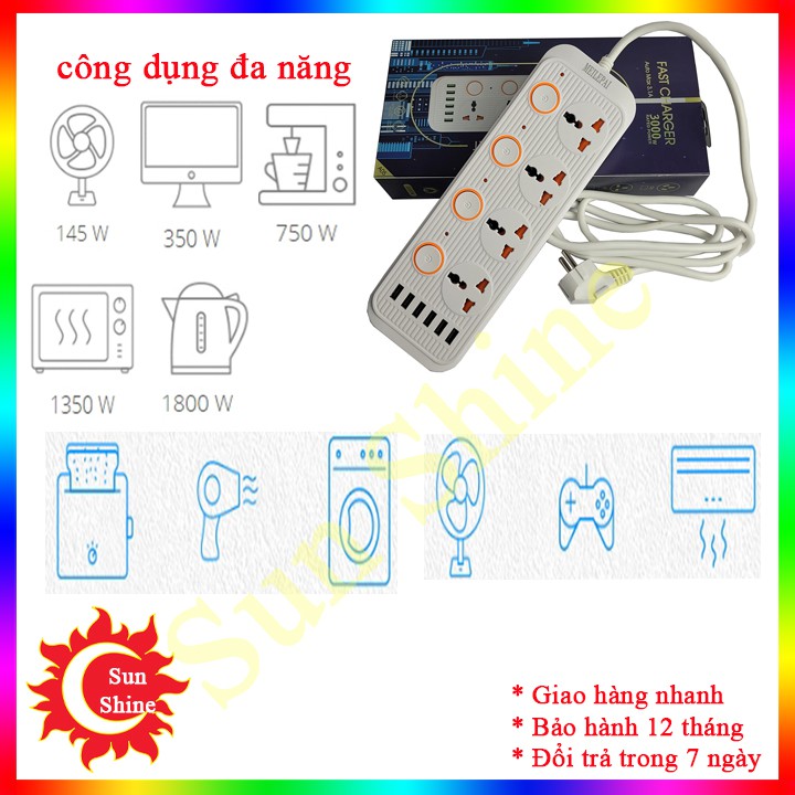 Ổ cắm điện A05 đa năng tích hợp cổng cắm usb,ổ điện thông minh chống cháy nổ,an toàn cho người sử dụng