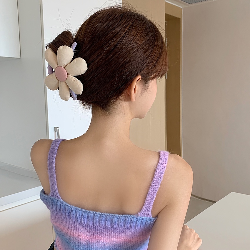 Kẹp bấu tóc gắn hình hoa dễ thương phong cách Hàn Quốc cho nữ