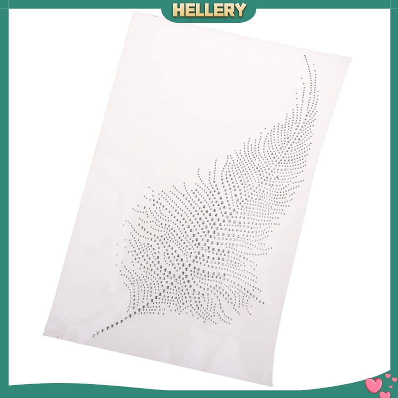 Miếng Dán Ủi Quần Áo Hình Lông Vũ Đính Đá 9.45 &quot;