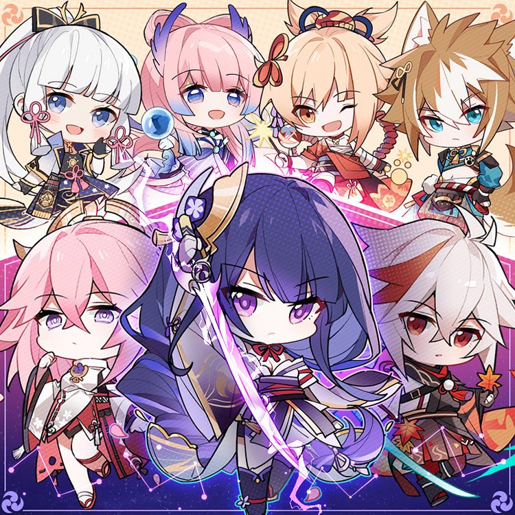 ( Mẫu 2 ) Móc khóa GENSHIN IMPACT game chibi anime acrylic mica
