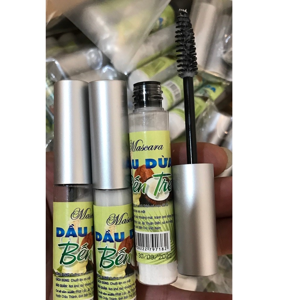 Mascara dưỡng mi dầu dừa Bến Tre nguyên chất dưỡng lông mi mày dài cong 10ml Hatola
