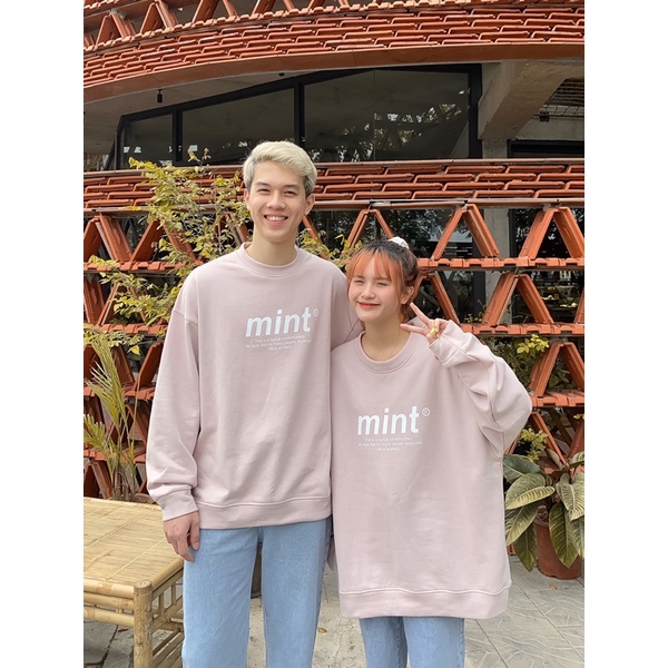 Áo sweater mint official ss21 nỉ bông