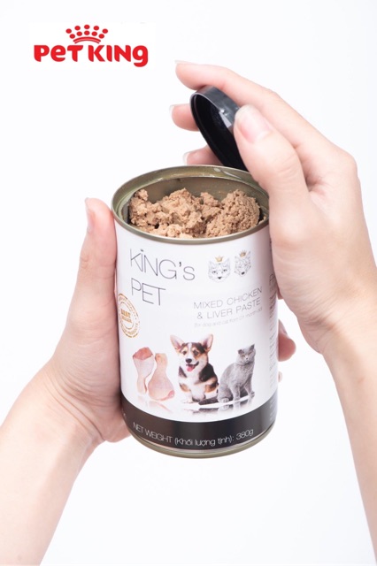 [HÀNG CAO CẤP]Pate Hỗn Hợp King’s Pet lon 380gram