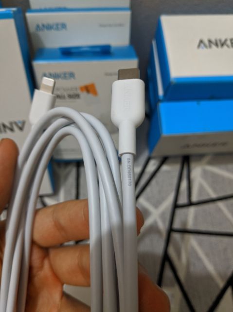 Cáp sạc nhanh PD Anker Powerline II USB-C to Lightning 0.9m A8632 - 1.8m A8633 xách tay USA cho Apple Iphone Ipad