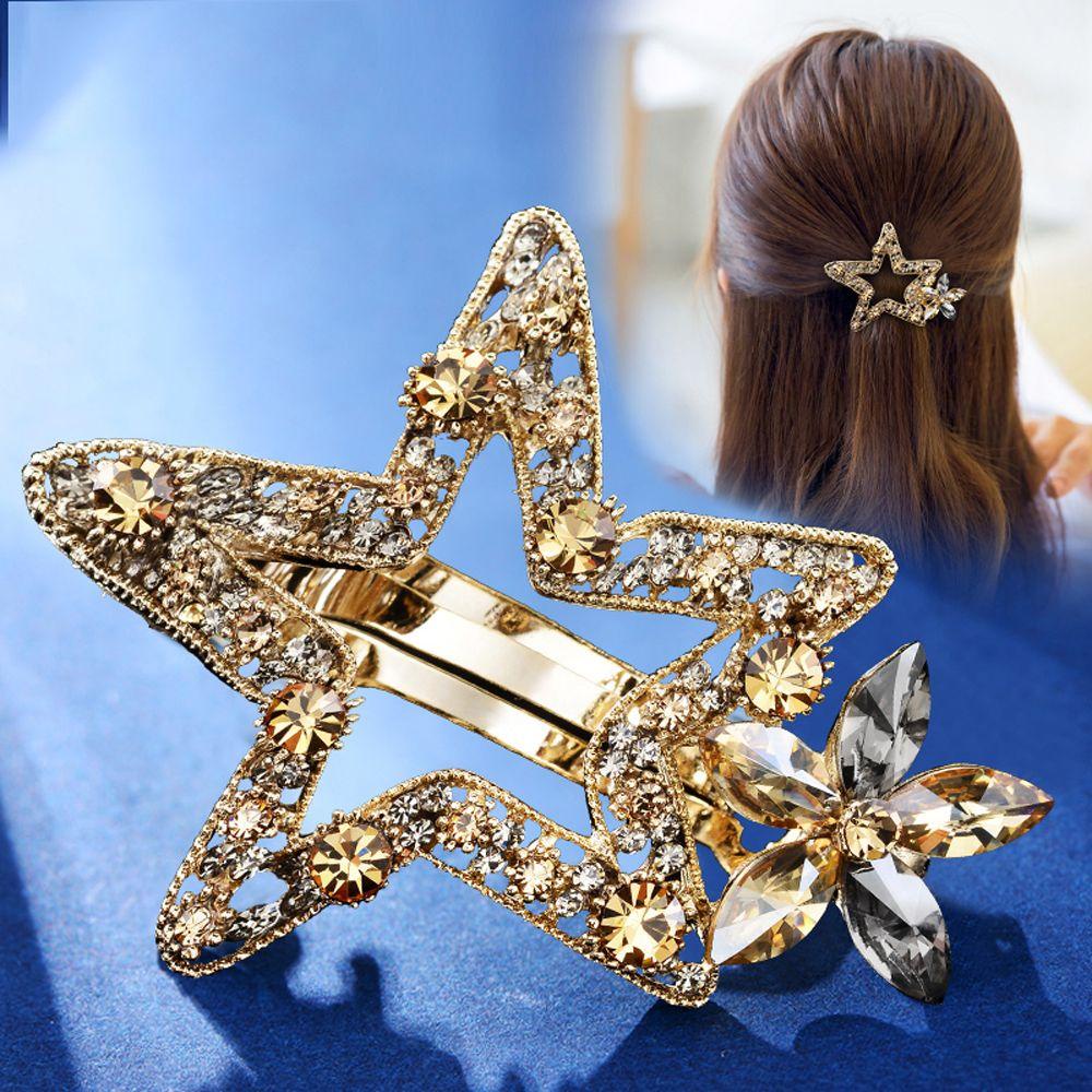 Kẹp Tóc Hình Ngôi Sao/ Hoa Khoét Rỗng Thời Trang Thanh Lịch Cho Nữ