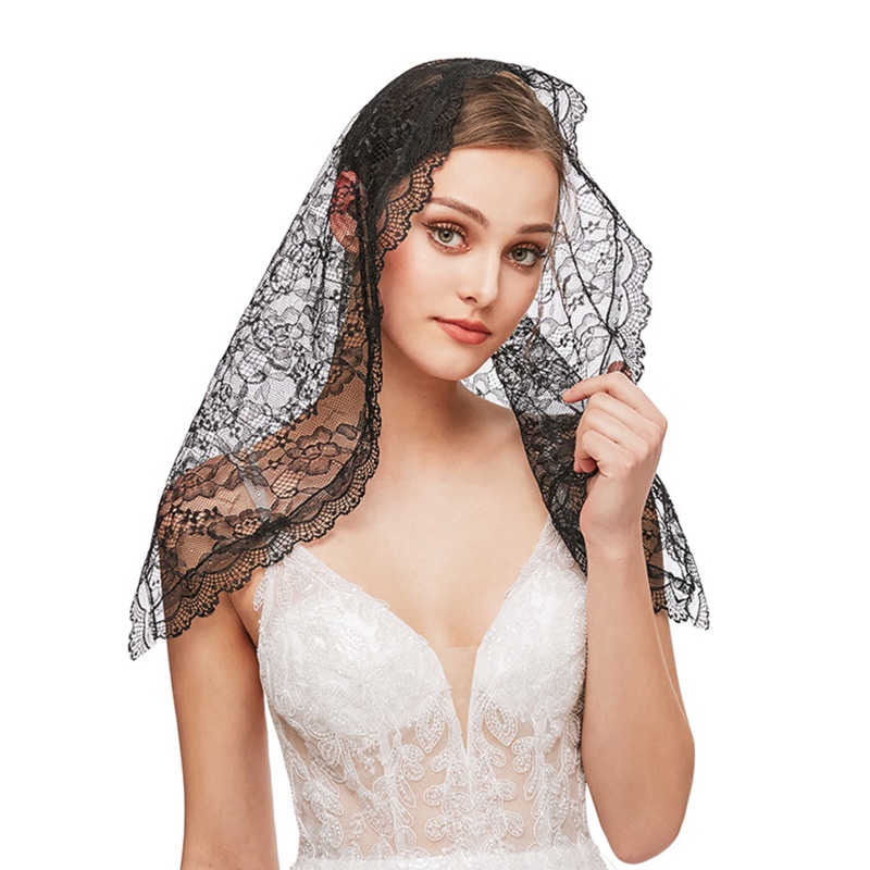 Mạng Che Mặt Mềm Mại Họa Tiết Hoa Thanh Lịch Dành Cho Nữ