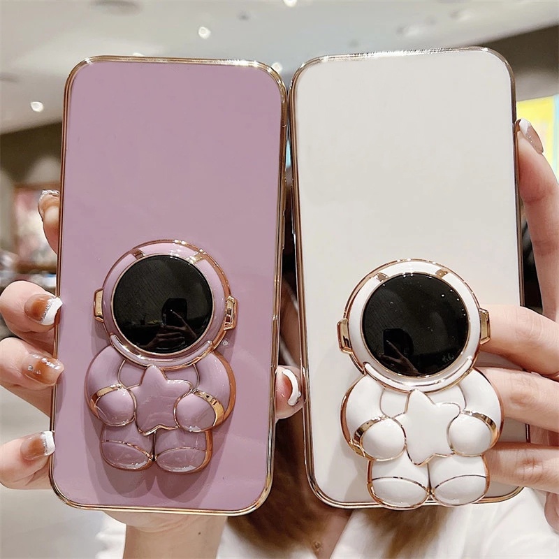 1 Giá Đỡ Điện Thoại 6D Bằng Nhựa Có Thể Gập Lại Hình Phi Hành Gia
