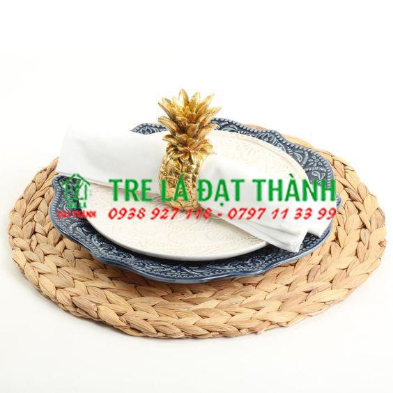 Thảm lục bình hình tròn trang trí, chụp hình, lót đĩa nhiều size để bàn,