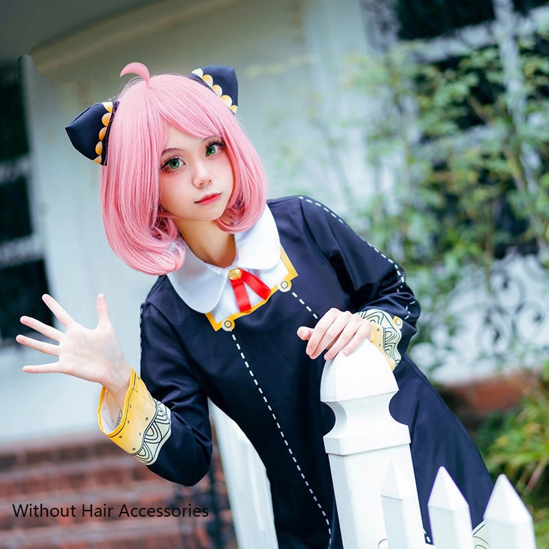 Spy × Family Cosplay Hair Anya Yor Forger Loid Black Rose Pink Party Wig Gift