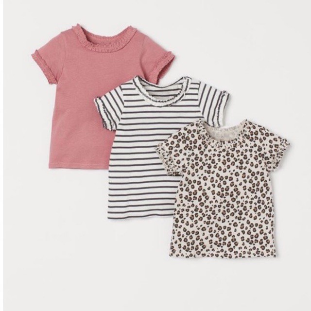 Sét 3 bộ cotton H&amp;M chuẩn auth Uk sz6m-4y cho bé gái