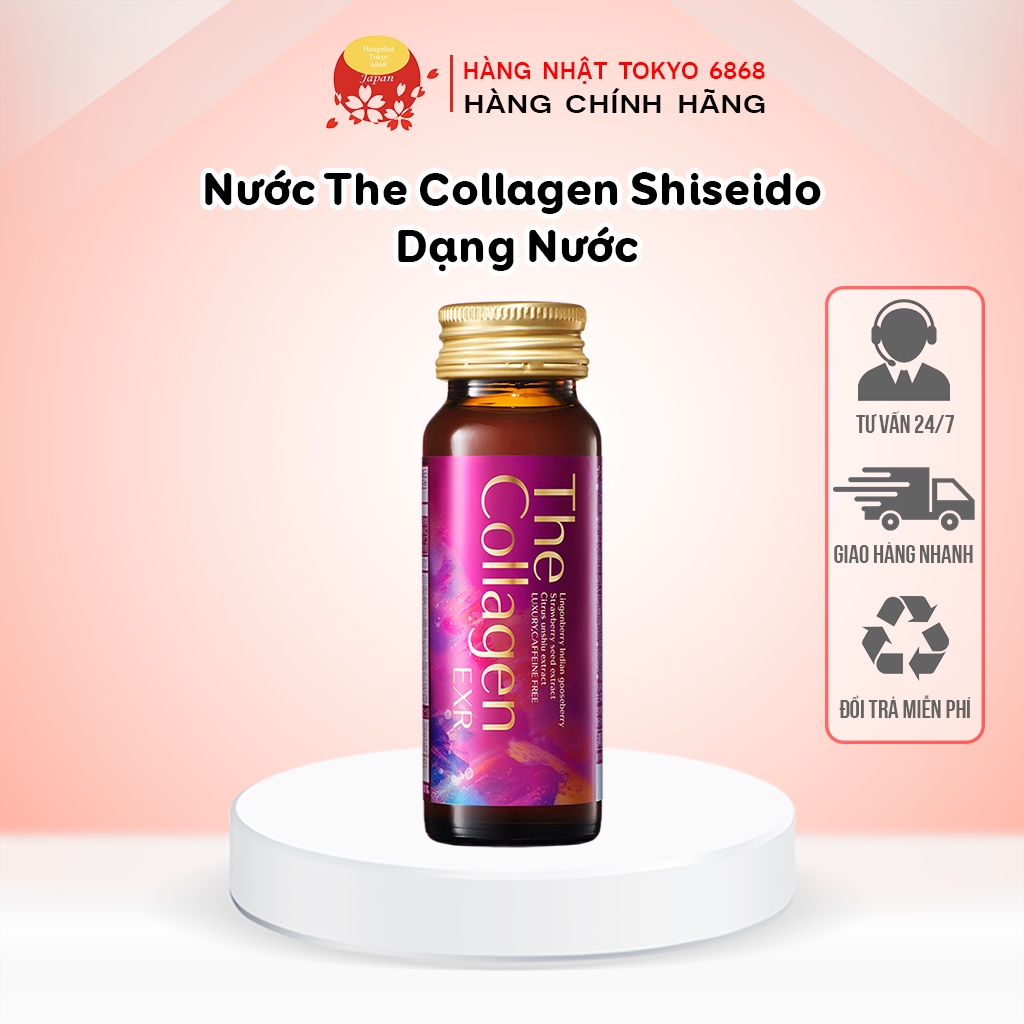 Nước The Collagen Shiseido Dạng Nước Uống Hộp 10 Lọ 50ml Date Xa (Hàng Chuẩn )