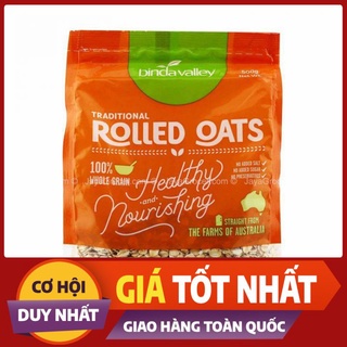 Yến Mạch Nguyên Hạt Cán Dẹt BINDA VALLEY Chuẩn Úc Giúp Ăn Kiêng Túi 500g