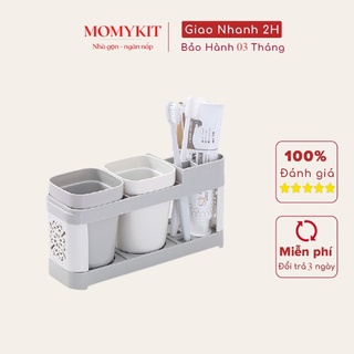 GIÁ ĐỂ ĐỒ NHÀ TẮM  2 CỐC VÀ BÀN CHẢI ĐÁNH RĂNG