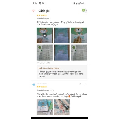 Vở luyện viết các nét cơ bản chữ Hán, tập viết 340 chữ Hán thông dụng