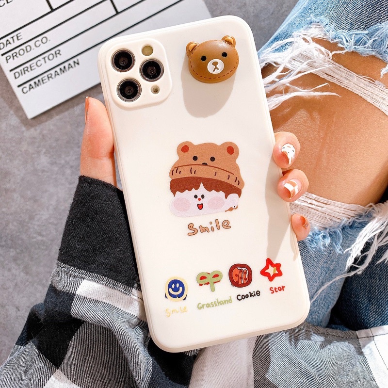 Ốp Lưng Silicon Màu Bảo Vệ Camera  Couple Happy
