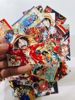 Set 45 sticker onepiece vuông chống thấm nước