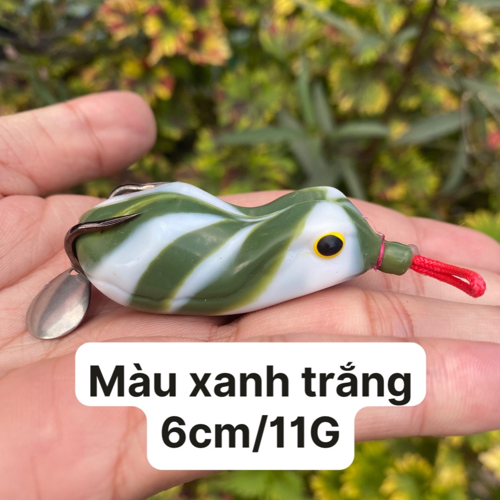 Nhái hơi câu lóc bông 11g TAKUMI dài 6cm, mồi nhái giả lure cá lóc đồng câu rê chuối sộp ao hồ dịch vụ siêu nhạy